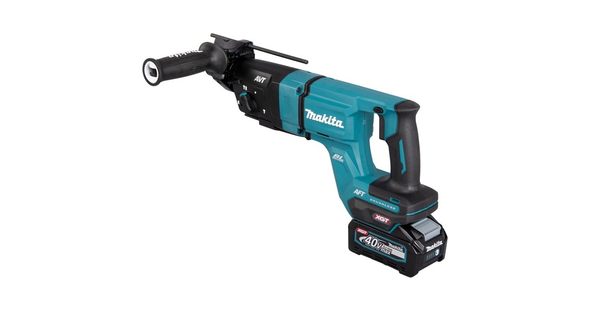 Makita Akku-Kombihammer HR007GM201 XGT, 40Volt, Bohrhammer(blau/schwarz, 2x Li-Ion Akku 4,0Ah)
