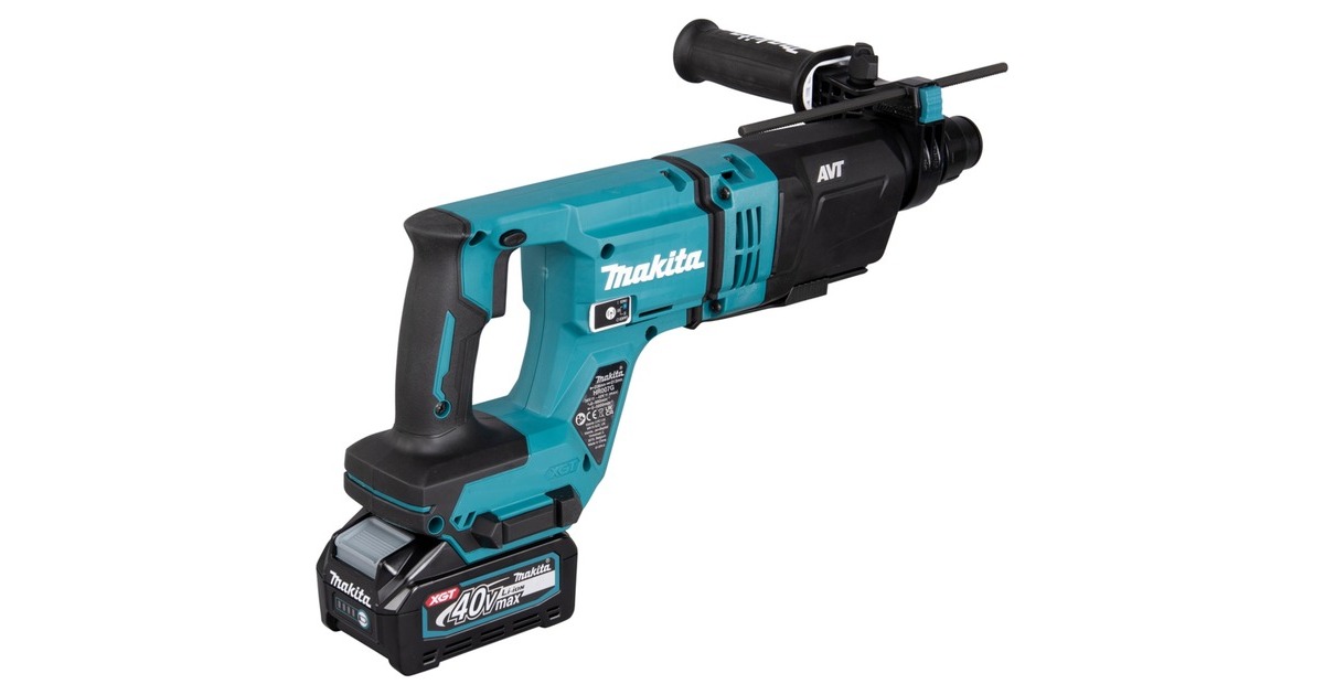 Makita Akku-Kombihammer HR007GM201 XGT, 40Volt, Bohrhammer(blau/schwarz, 2x Li-Ion Akku 4,0Ah)