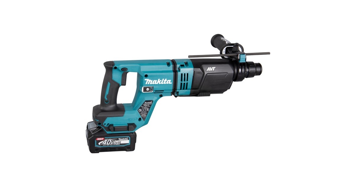 Makita Akku-Kombihammer HR007GM201 XGT, 40Volt, Bohrhammer(blau/schwarz, 2x Li-Ion Akku 4,0Ah)