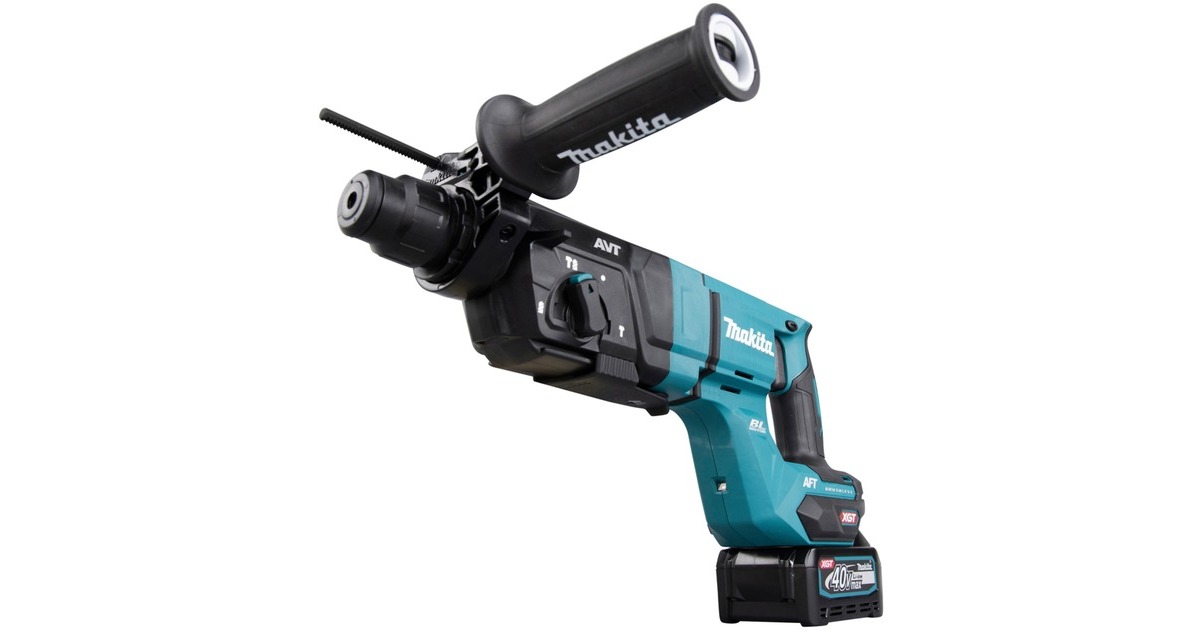 Makita Akku-Kombihammer HR007GM201 XGT, 40Volt, Bohrhammer(blau/schwarz, 2x Li-Ion Akku 4,0Ah)
