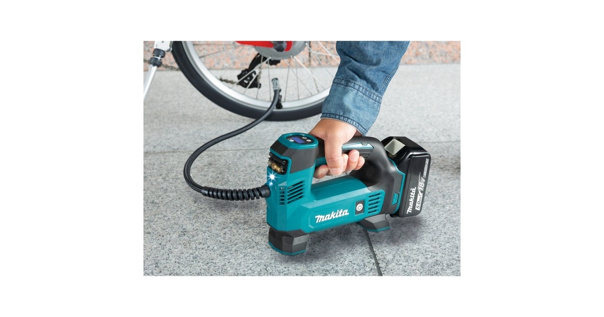 Makita Akku-Kompressor DMP180Z, 18Volt, Luftpumpe(blau/schwarz, ohne Akku und Ladegerät)