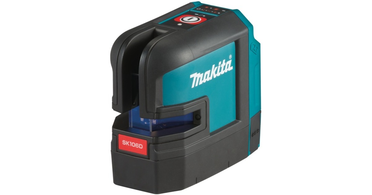 Makita Akku-Kreuzlinienlaser SK106DZ, 12Volt(schwarz/blau, rote Laserlinien, ohne Akku und Ladegerät)