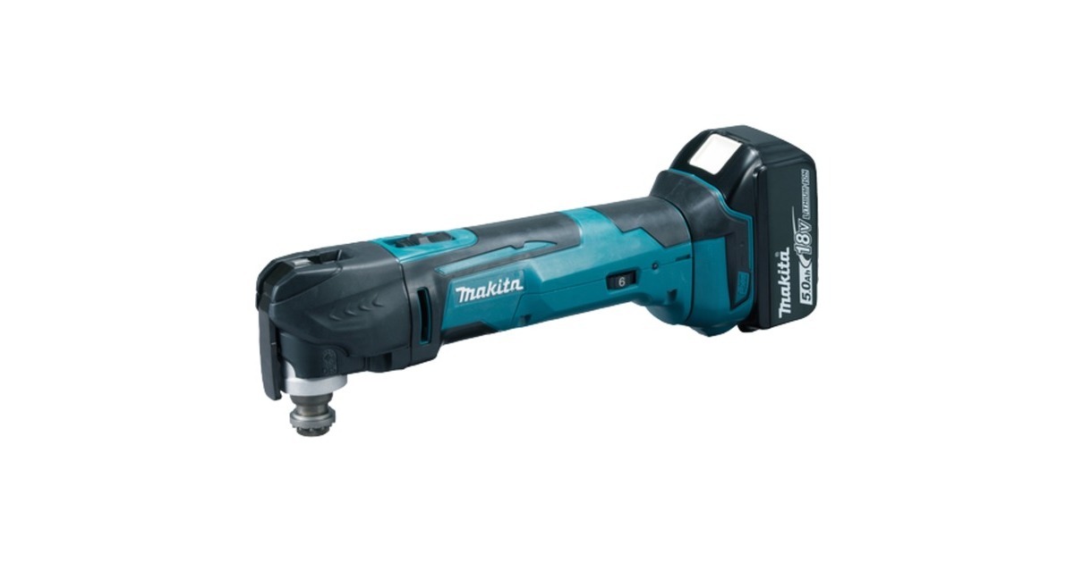 Makita Akku-Multifunktions-Werkzeug DTM51RT1J3(blau/schwarz, Li-Ionen Akku 5,0 Ah, in MAKPAC Gr.3)