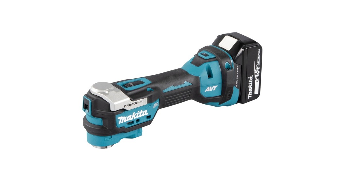 Makita Akku-Multifunktions-Werkzeug DTM52ZJX2, 18Volt + 33-teiliges Zubehör(blau/schwarz, ohne Akku und Ladegerät)