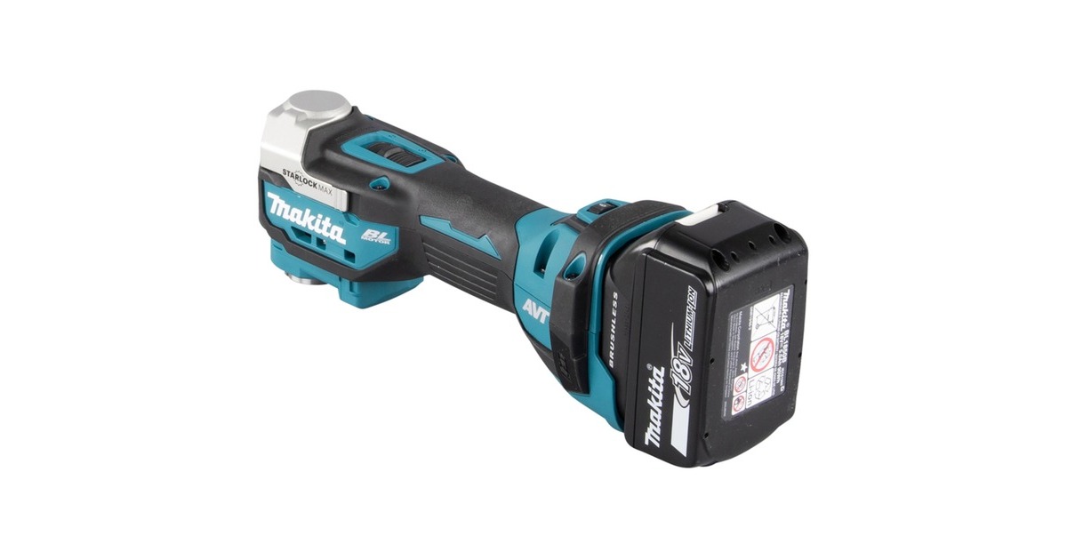 Makita Akku-Multifunktions-Werkzeug DTM52ZJX2, 18Volt + 33-teiliges Zubehör(blau/schwarz, ohne Akku und Ladegerät)