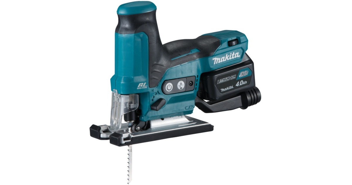 Makita Akku-Pendelhubstichsäge JV102DSMJ, 10,8Volt(blau/schwarz, 2x Li-Ionen-Akku 4,0Ah, im MAKPAC Gr.1)