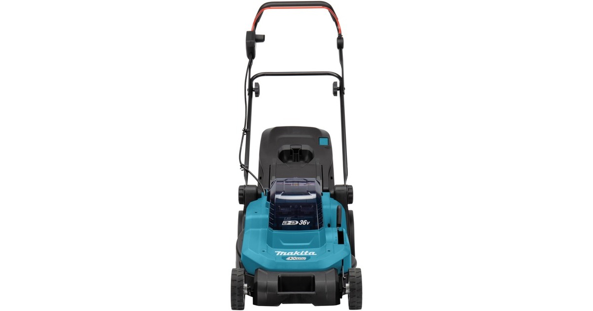 Makita Akku-Rasenmäher DLM432PT2, 36Volt (2x18Volt)(blau/schwarz, 2x Li-Ion Akku 5,0Ah)