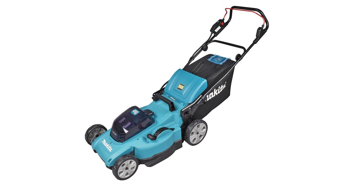 Makita Akku-Rasenmäher DLM480PT2, 36Volt (2x18Volt)(blau/schwarz, 2x Li-Ionen Akku 5,0Ah) Makita Akku-Rasenmäher DLM480PT2, 36Volt (2x18Volt)(blau/schwarz, 2x Li-Ionen Akku 5,0Ah)