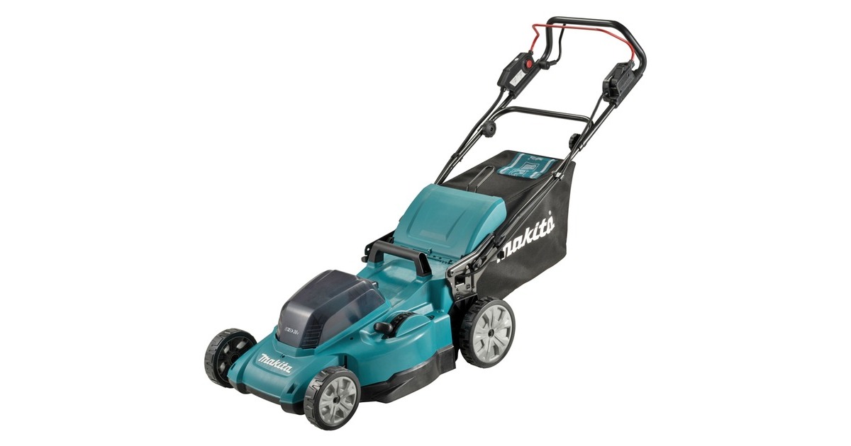 Makita Akku-Rasenmäher DLM481Z, 36Volt (2x18Volt)(blau/schwarz, ohne Akku und Ladegerät, mit Radantrieb) Makita Akku-Rasenmäher DLM481Z, 36Volt (2x18Volt)(blau/schwarz, ohne Akku und Ladegerät, mit Radantrieb)