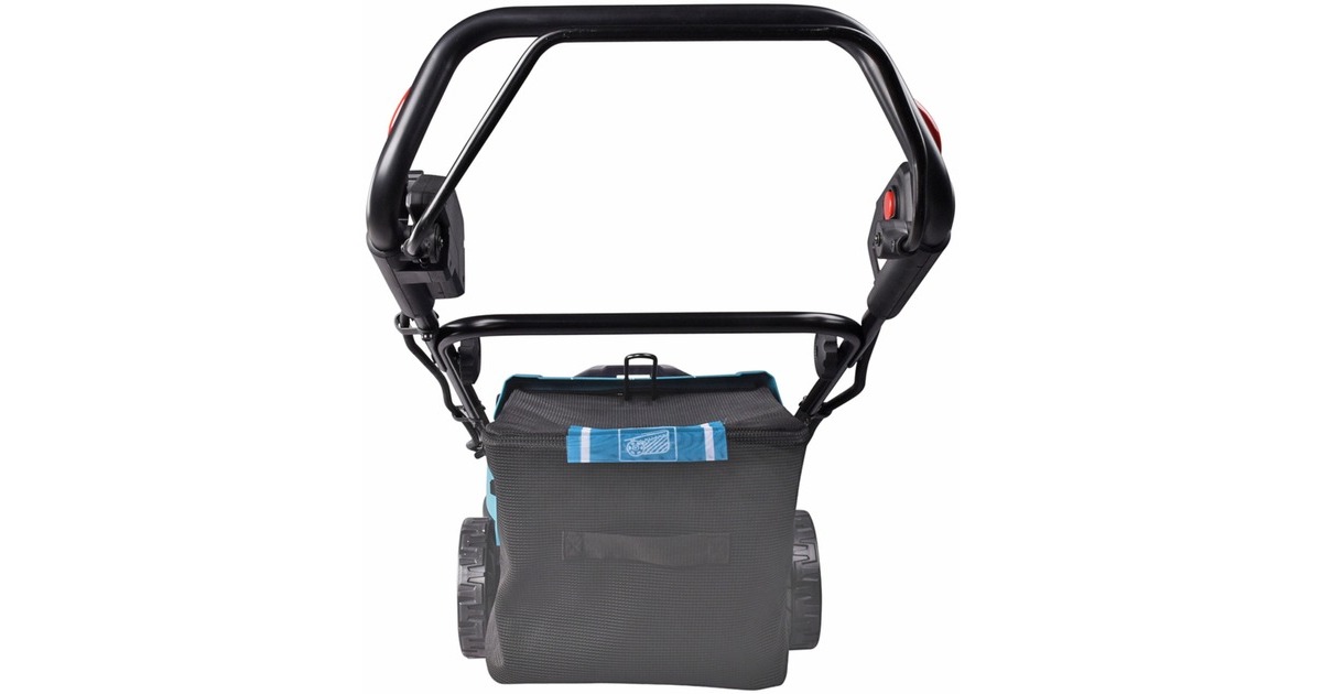 Makita Akku-Rasenmäher DLM539PT2, 36Volt (2x18Volt)(blau/schwarz, 2x Li-Ionen Akku 5,0Ah, mit Radantrieb)