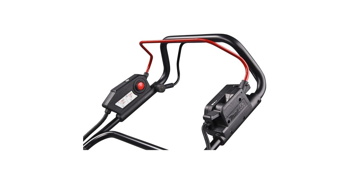 Makita Akku-Rasenmäher DLM539PT2, 36Volt (2x18Volt)(blau/schwarz, 2x Li-Ionen Akku 5,0Ah, mit Radantrieb)