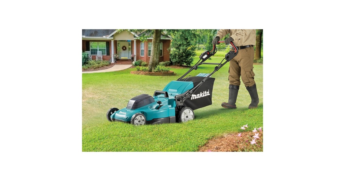 Makita Akku-Rasenmäher DLM539Z, 36Volt (2x18Volt)(blau/schwarz, ohne Akku und Ladegerät, mit Radantrieb)