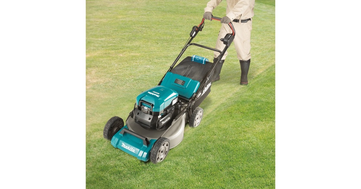 Makita Akku-Rasenmäher LM001CZ, PDC-Connector, 36Volt(blau/schwarz, ohne Akku und Ladegerät, mit Radantrieb)