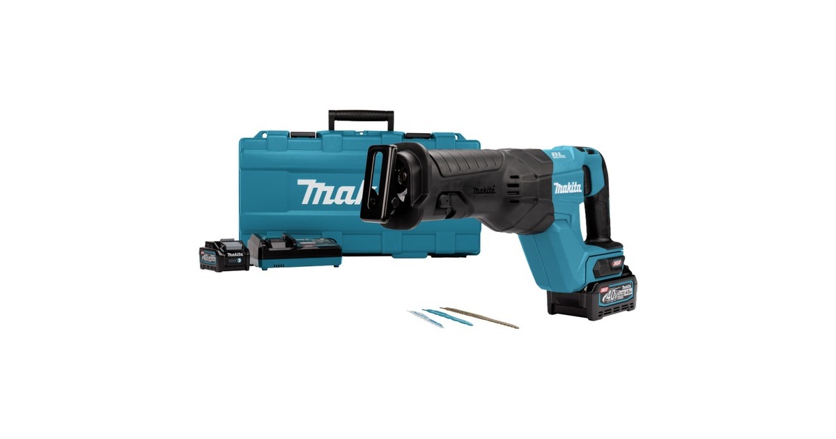 Makita Akku-Reciprosäge JR001GM201 XGT, 40Volt, Säbelsäge(blau/schwarz, 2x Li-Ion XGT Akku 4,0Ah, Koffer)