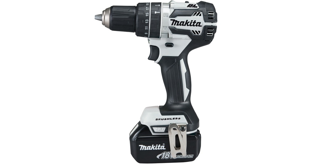 Makita Akku-Schlagbohrschrauber DHP484RGJW, 18 Volt(weiß/schwarz, 2x Li-Ionen Akku 6,0Ah, MAKPAC Gr.2) Makita Akku-Schlagbohrschrauber DHP484RGJW, 18 Volt(weiß/schwarz, 2x Li-Ionen Akku 6,0Ah, MAKPAC Gr.2)