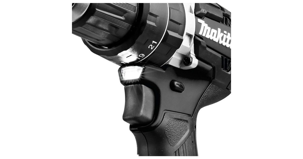 Makita Akku-Schlagbohrschrauber DHP484T4JB, 18 Volt, Sonderfarbe(schwarz, 4x Li-Ionen Akku 5,0Ah, MAKPAC Gr.2)