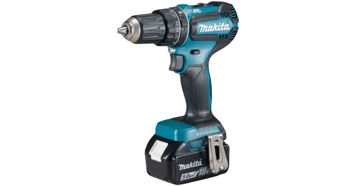 Makita Akku-Schlagbohrschrauber DHP485RTJ, 18Volt(blau/schwarz, 2x Li-Ionen-Akku 5,0Ah, im MAKPAC Gr.2) Makita Akku-Schlagbohrschrauber DHP485RTJ, 18Volt(blau/schwarz, 2x Li-Ionen-Akku 5,0Ah, im MAKPAC Gr.2)