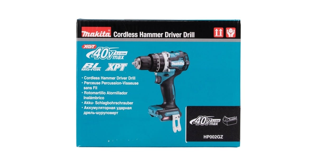 Makita Akku-Schlagbohrschrauber HP002GZ XGT, 40Volt(blau/schwarz, ohne Akku und Ladegerät)