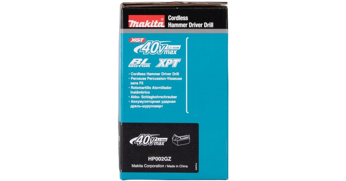 Makita Akku-Schlagbohrschrauber HP002GZ XGT, 40Volt(blau/schwarz, ohne Akku und Ladegerät)