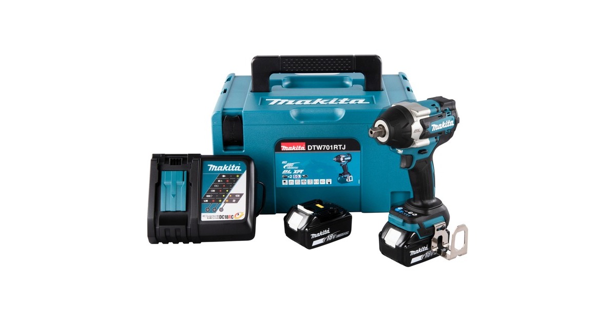 Makita Akku-Schlagschrauber DTW701RTJ, 18Volt(blau/schwarz, 2x Li-Ion-Akku 5Ah, im MAKPAC Gr.3) Makita Akku-Schlagschrauber DTW701RTJ, 18Volt(blau/schwarz, 2x Li-Ion-Akku 5Ah, im MAKPAC Gr.3)