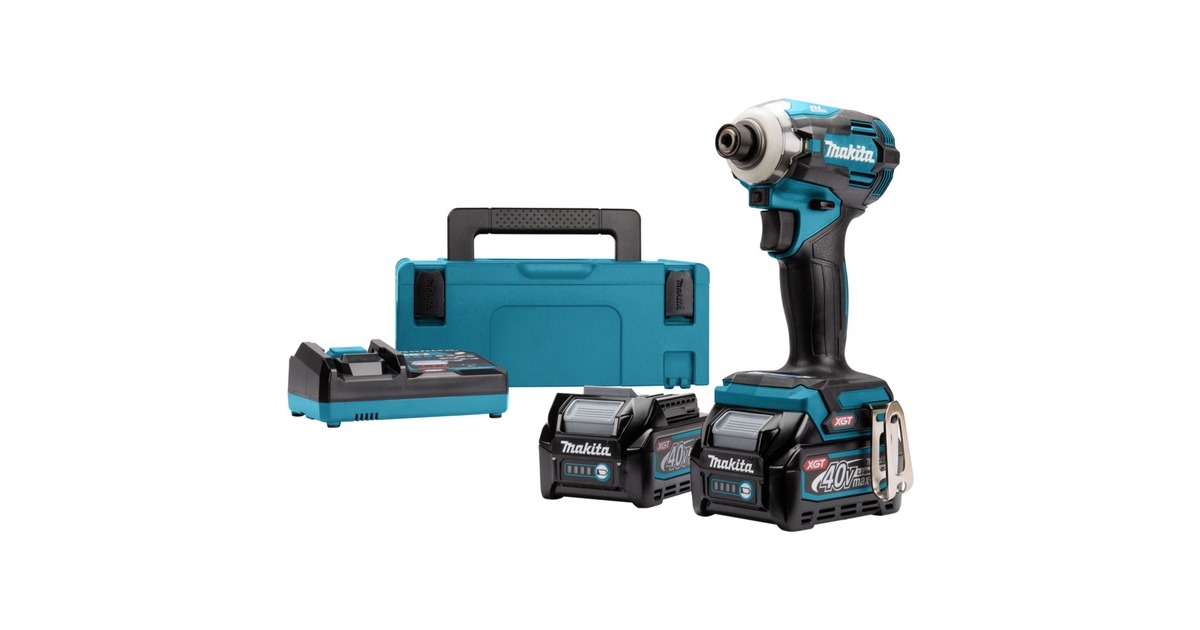 Makita Akku-Schlagschrauber TD001GD201 XGT, 40Volt(blau/schwarz, 2x Li-Ion XGT Akku 2,5Ah, in MAKPAC Gr.2) Makita Akku-Schlagschrauber TD001GD201 XGT, 40Volt(blau/schwarz, 2x Li-Ion XGT Akku 2,5Ah, in MAKPAC Gr.2)