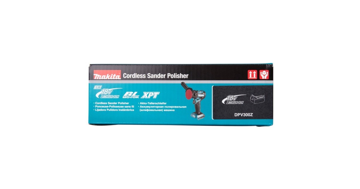 Makita Akku-Schleifer und -Polierer DPV300Z, 18Volt, Poliermaschine(blau/schwarz, ohne Akku und Ladegerät)