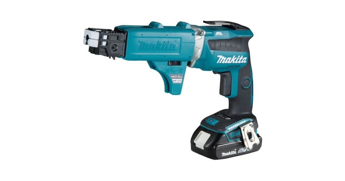 Makita Akku-Schnellbauschrauber DFS452AJX2, 18Volt(blau/schwarz, 2x Li-Ionen Akku 2,0Ah, inkl. Magazinvorsatz) Makita Akku-Schnellbauschrauber DFS452AJX2, 18Volt(blau/schwarz, 2x Li-Ionen Akku 2,0Ah, inkl. Magazinvorsatz)