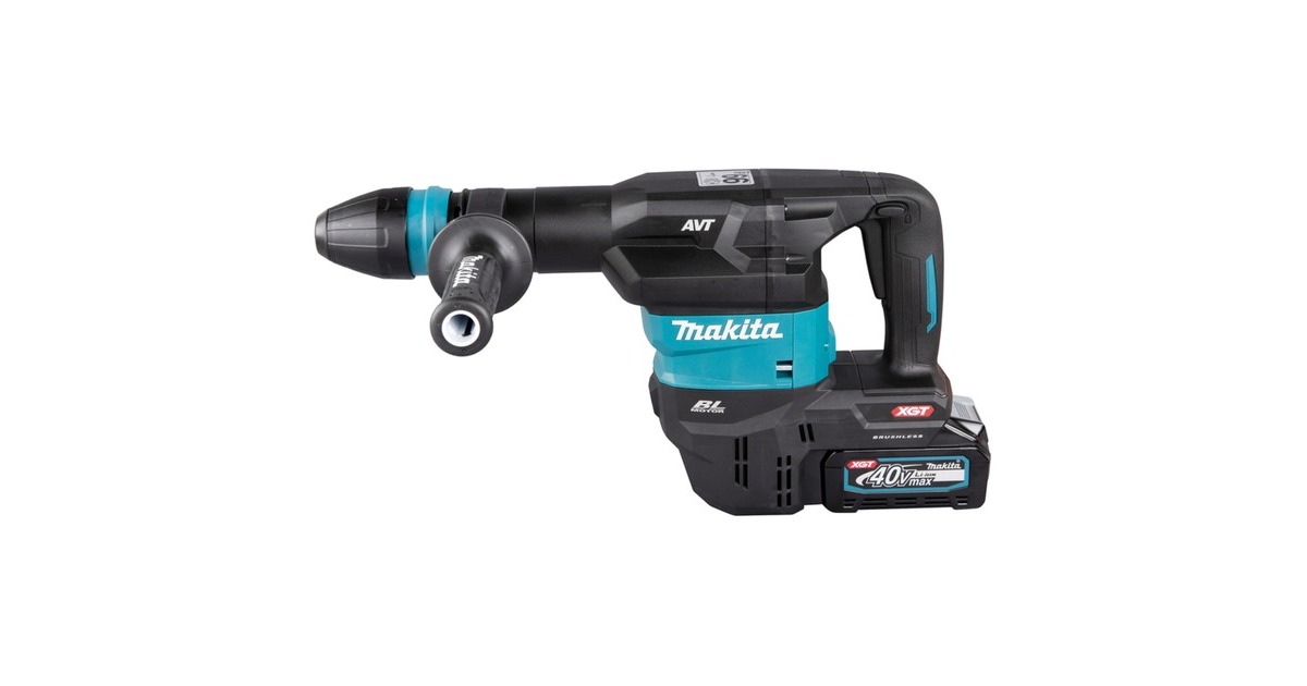 Makita Akku-Stemmhammer HM001GM201 XGT, SDS-max, 40Volt, Meißelhammer(blau/schwarz, 2x Li-Ion Akku 4Ah, Koffer)
