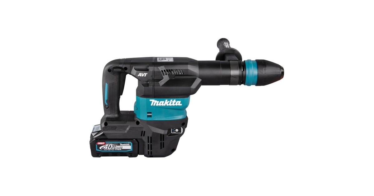 Makita Akku-Stemmhammer HM001GM201 XGT, SDS-max, 40Volt, Meißelhammer(blau/schwarz, 2x Li-Ion Akku 4Ah, Koffer)