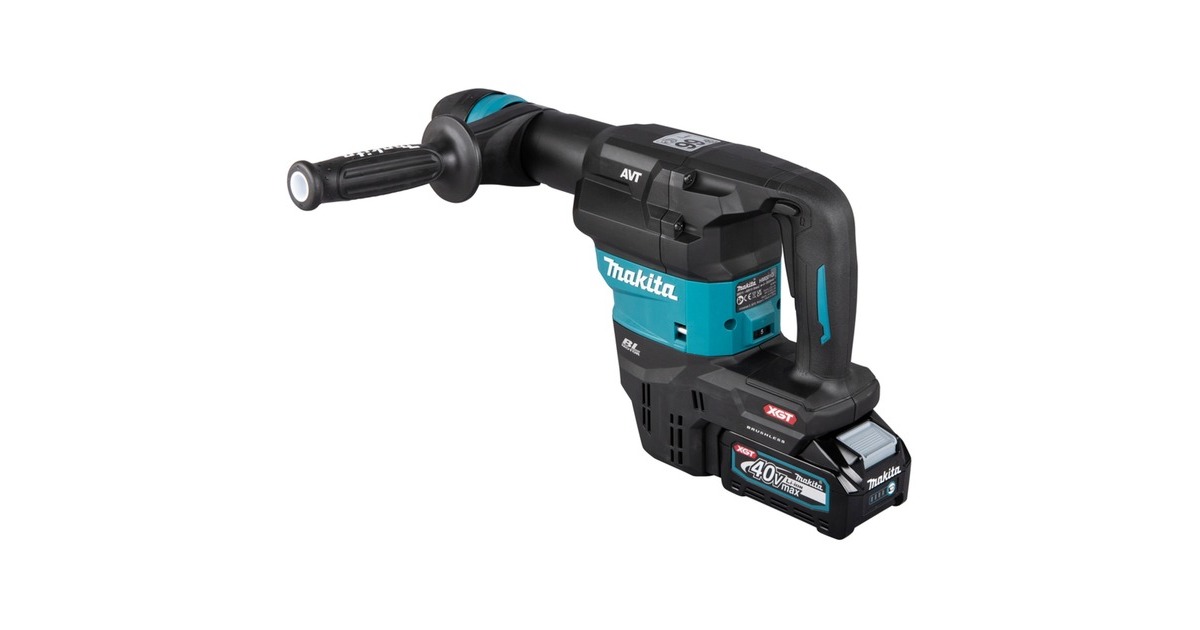 Makita Akku-Stemmhammer HM001GM201 XGT, SDS-max, 40Volt, Meißelhammer(blau/schwarz, 2x Li-Ion Akku 4Ah, Koffer)