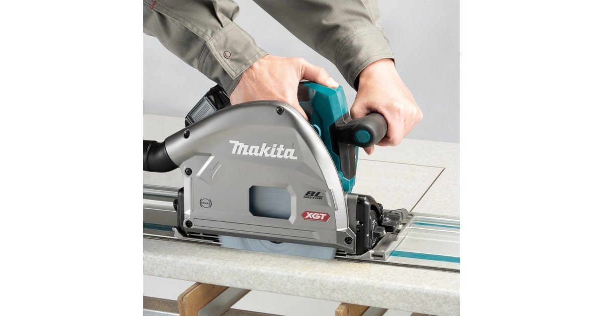 Makita Akku-Tauchsäge SP001GZ03 XGT, 40Volt, Handkreissäge(blau/schwarz, ohne Akku und Ladegerät, MAKPAC)