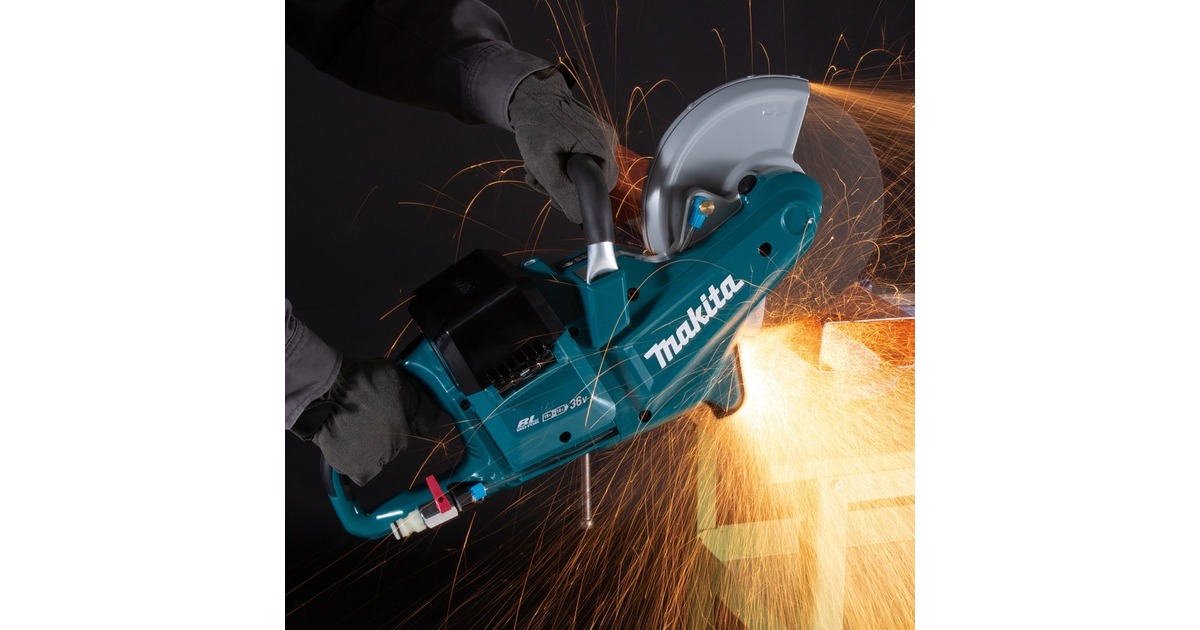 Makita Akku-Trennschleifer DCE090ZX1, 36Volt (2x18V), Trennmaschine(blau, ohne Akku und Ladegerät)