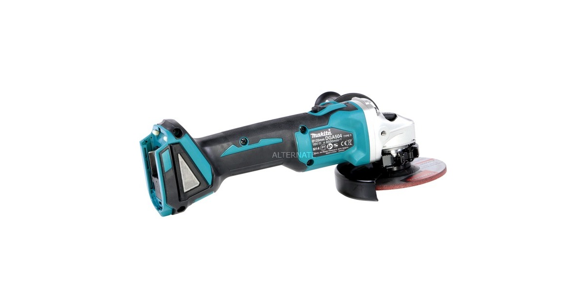 Makita Akku-Winkelschleifer DGA504Z, 18Volt(blau/schwarz, ohne Akku und Ladegerät)