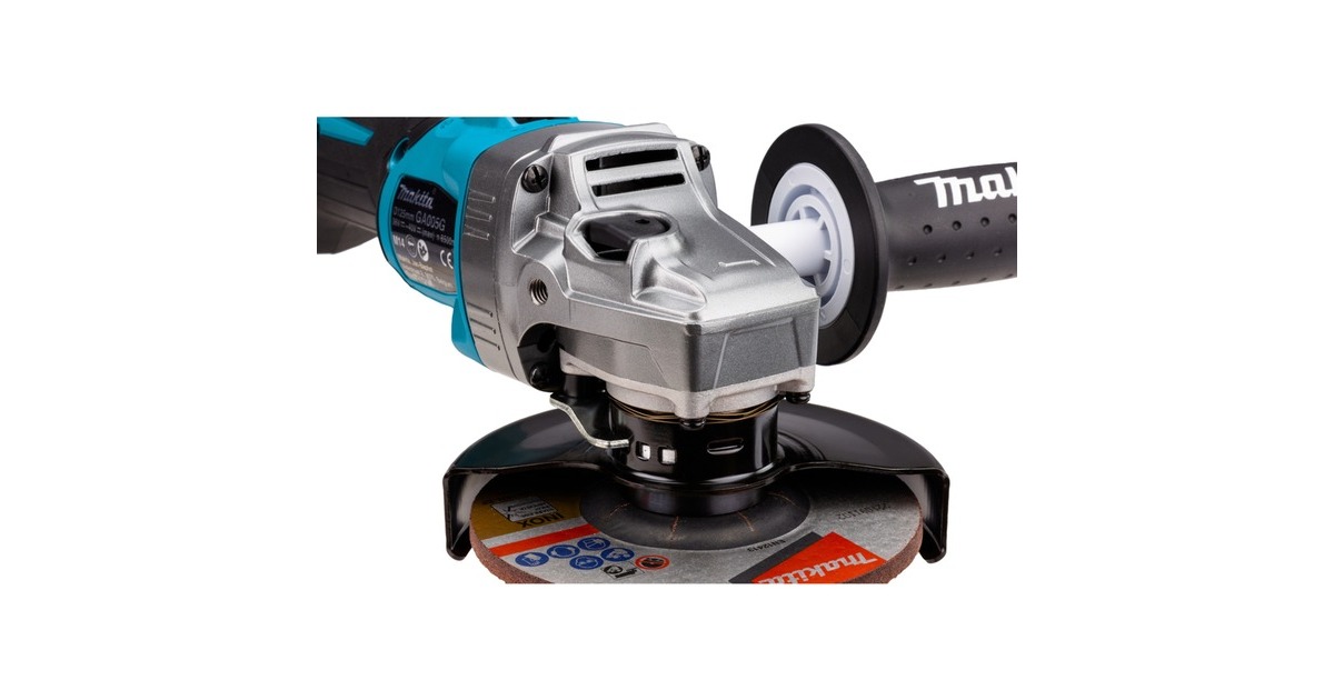 Makita Akku-Winkelschleifer GA005GM201 XGT, 40Volt(blau/schwarz, 2x Li-Ion XGT Akku 4,0Ah, MAKPAC Gr.4)