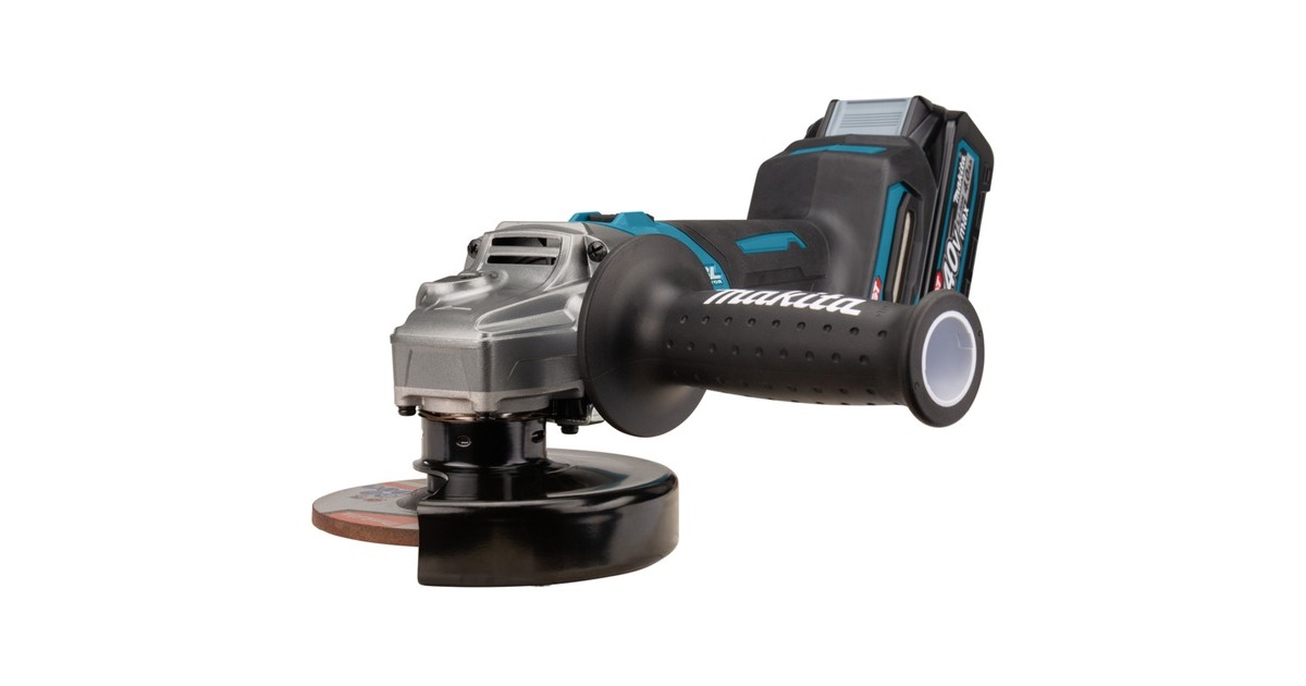 Makita Akku-Winkelschleifer GA008GM201 XGT, 40Volt(blau/schwarz, 2x Li-Ion XGT Akku 4,0Ah, MAKPAC Gr.4)