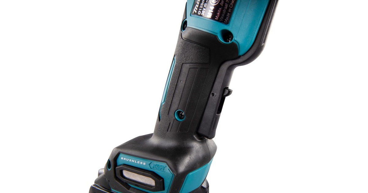 Makita Akku-Winkelschleifer GA013GM201 XGT, 40Volt(blau/schwarz, 2x Li-Ion XGT Akku 4,0Ah, MAKPAC Gr.4)
