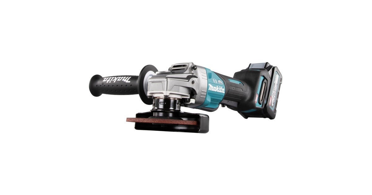 Makita Akku-Winkelschleifer GA013GM201 XGT, 40Volt(blau/schwarz, 2x Li-Ion XGT Akku 4,0Ah, MAKPAC Gr.4)