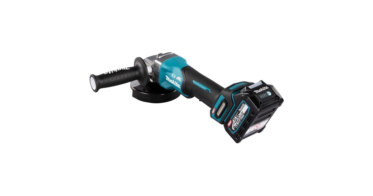 Makita Akku-Winkelschleifer GA013GM201 XGT, 40Volt(blau/schwarz, 2x Li-Ion XGT Akku 4,0Ah, MAKPAC Gr.4)