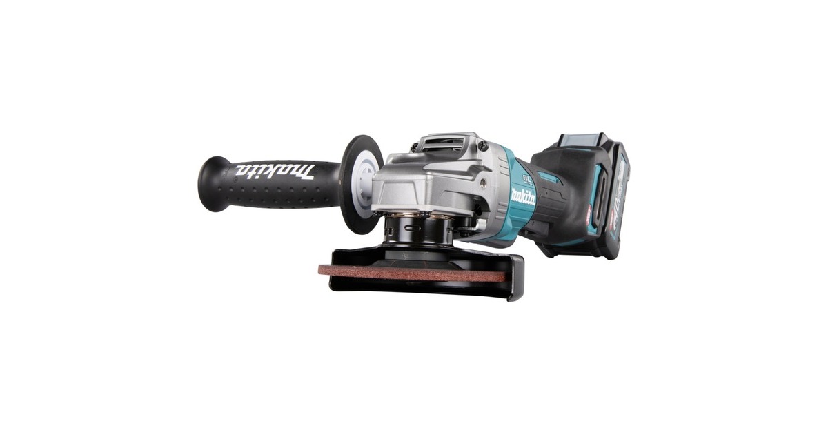 Makita Akku-Winkelschleifer GA016GM201 XGT, 40Volt(blau/schwarz, 2x Li-Ion XGT Akku 4,0Ah, MAKPAC Gr.4)