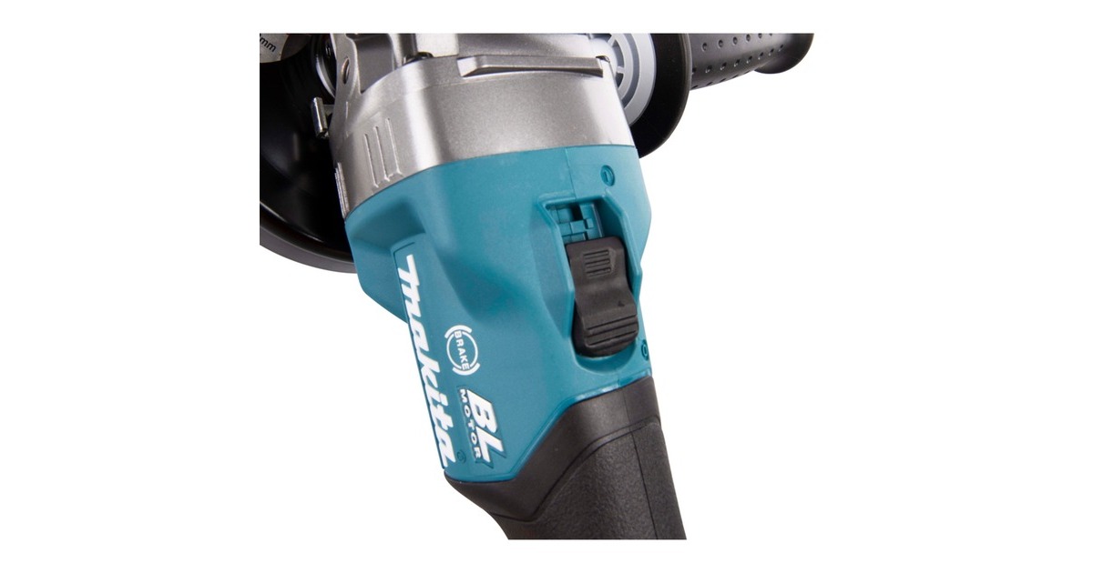 Makita Akku-Winkelschleifer GA023GM201 XGT, 40Volt(blau/schwarz, 2x Li-Ion XGT Akku 4,0Ah, MAKPAC)