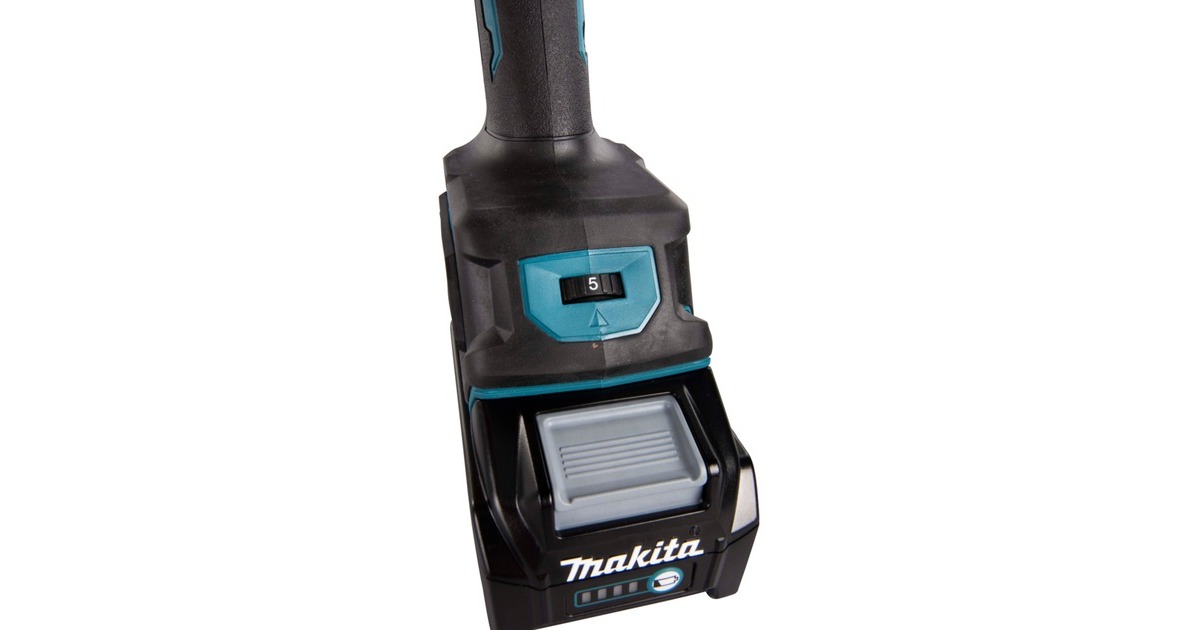 Makita Akku-Winkelschleifer GA023GM201 XGT, 40Volt(blau/schwarz, 2x Li-Ion XGT Akku 4,0Ah, MAKPAC)