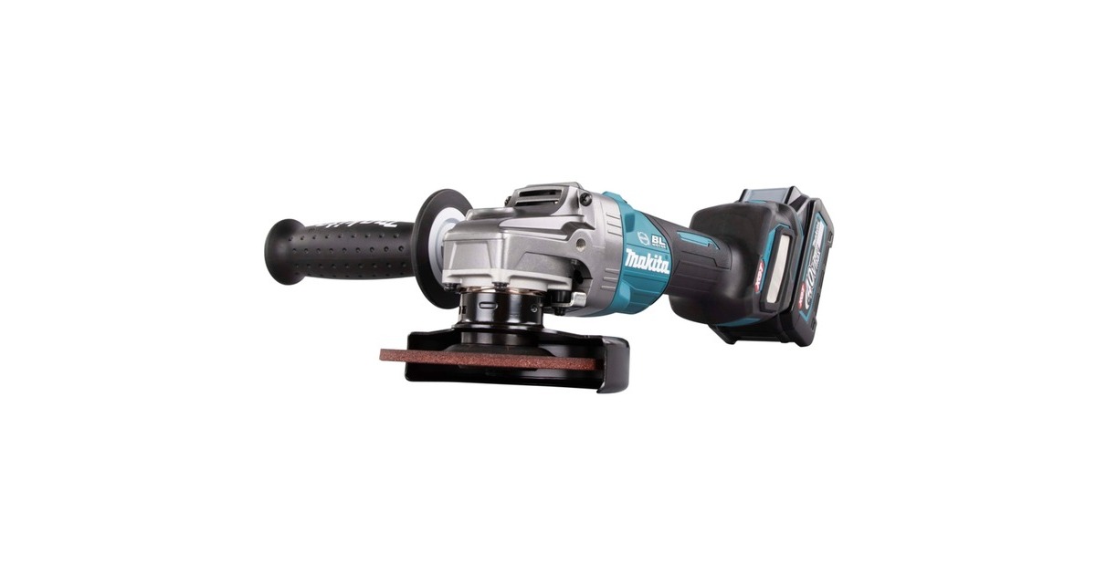 Makita Akku-Winkelschleifer GA023GM201 XGT, 40Volt(blau/schwarz, 2x Li-Ion XGT Akku 4,0Ah, MAKPAC)