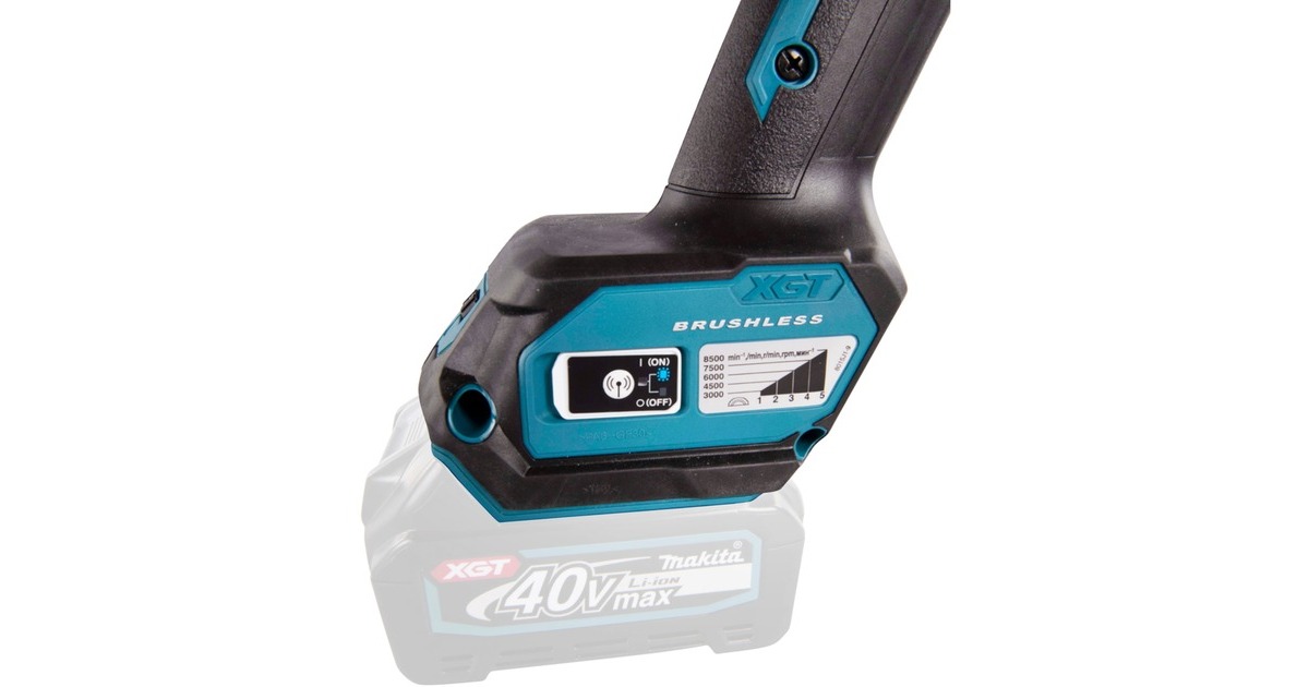 Makita Akku-Winkelschleifer GA023GZ XGT, 40Volt(blau/schwarz, ohne Akku und Ladegerät)