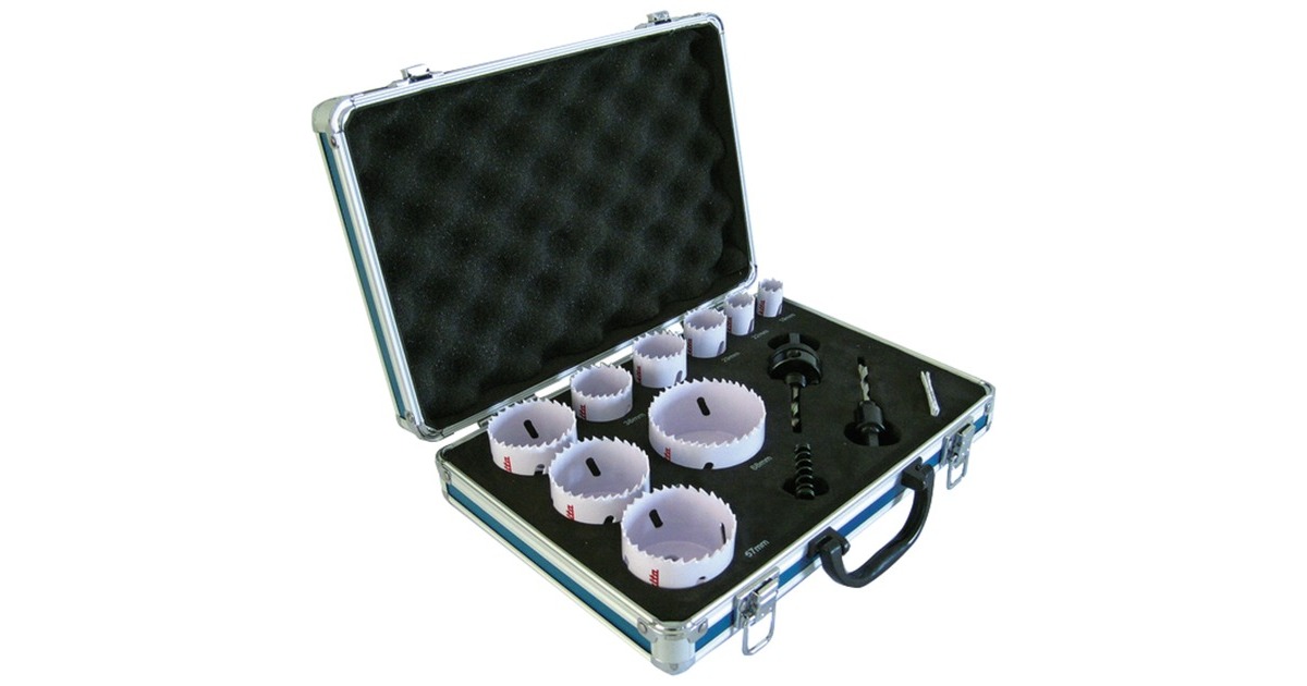 Makita BIM Lochsägen großes Elektriker-Set D-47282, Ø 19 - 68mm(12-teilig, Schnitttiefe 38mm, Koffer)