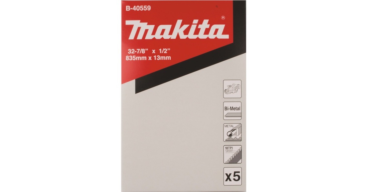 Makita Bandsägeblatt B-40559, 835 x 13mm, 18TPI(5 Stück, BIM)