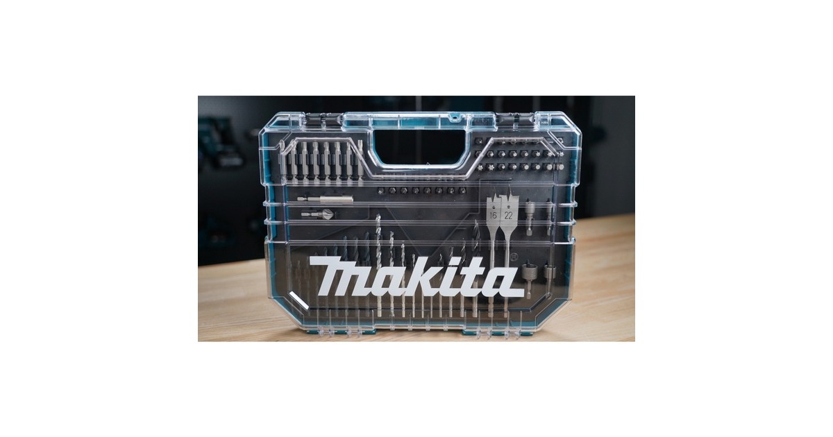 Makita Bohrer- & Bit-Satz E-16988, 75-teilig(Koffer mit transparentem Deckel)