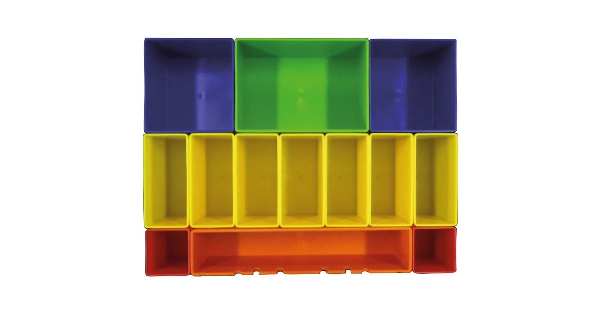 Makita Boxeneinsatz mit farbigen Boxen P-83652, Einlage(Einlage für MAKPAC Koffer)