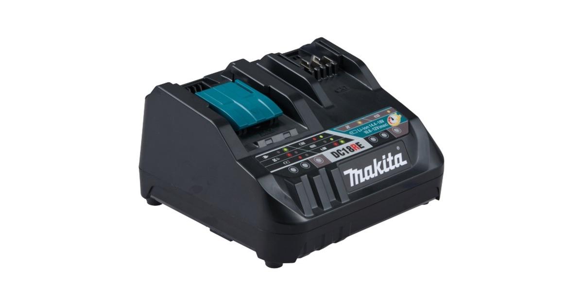 Makita DC18RE Schnell-Ladegerät Dual-Port 10.8V/14,4-18V(schwarz) Makita DC18RE Schnell-Ladegerät Dual-Port 10.8V/14,4-18V(schwarz)