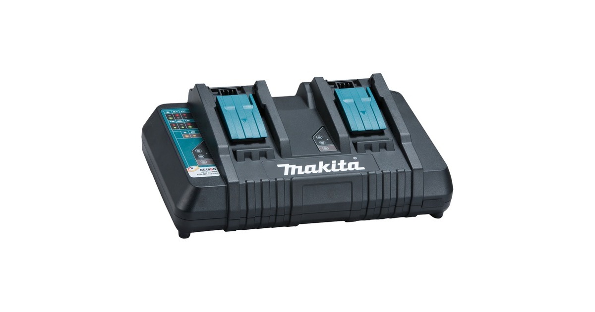 Makita Doppel-Schnellladegerät DC18RD(schwarz/blau) Makita Doppel-Schnellladegerät DC18RD(schwarz/blau)