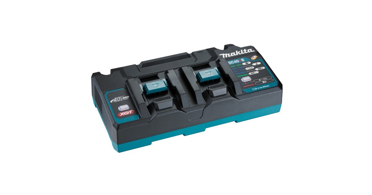 Makita Doppel-Schnellladegerät DC40RB(schwarz/blau) Makita Doppel-Schnellladegerät DC40RB(schwarz/blau)